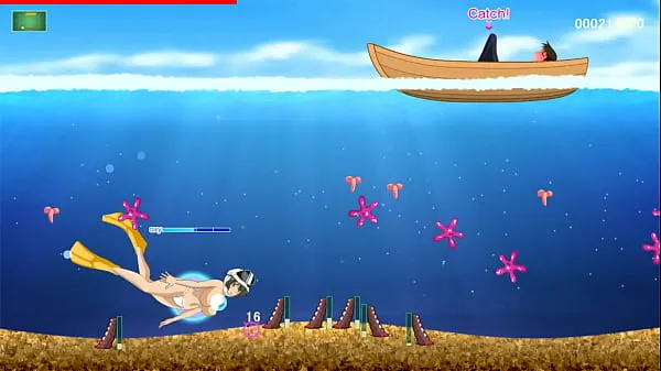 Hot Amakorium [PornPlay Hentai game] Ep.1 Top less bikini diving to make him cum more than 6 times warm Movies