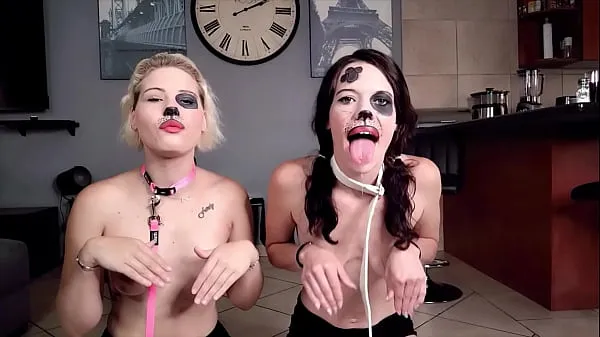 Καυτές 2 puppy slaves panting and drooling with their tongue's sticking out | Tongue fetish ζεστές ταινίες