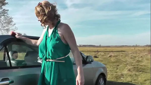Heta Milf. Naked sexy outdoor. Outside in nature on river bank beautiful my without panties in stockings high heels washes car. Pretty in auto varma filmer
