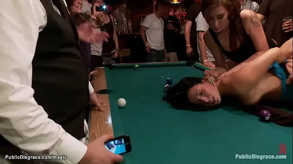 أفلام ساخنة Bent over pool table slave fucked دافئة