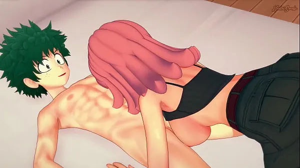 Hotte Mei Hatsume does 69 with Deku then rides his cock. My Hero Academia Hentai varme filmer
