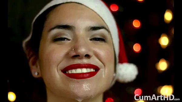 Hot Merry Christmas! Holiday blowjob and facial! Bonus photo session warm Movies