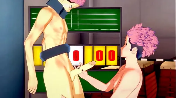 Vroči Jujutsu Kaisen Yaoi - Yuji Itadori with Sakuna Hard Sex - Sissy crossdress Japanese Asian Manga Anime Game Porn Gay topli filmi