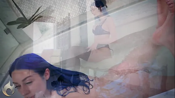 Hot Blue Haired Jewelz Blu rides Laz Fyre in Sex Twerker CREAMPIE warm Movies