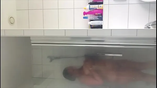 Hot Busty blonde takes a shower and masturbates warm Movies