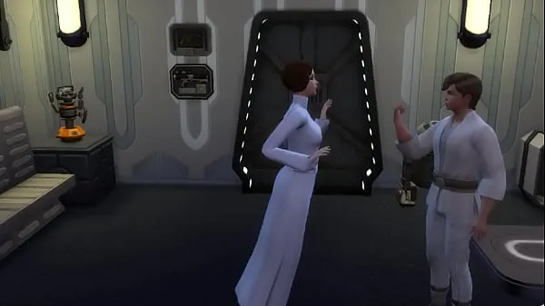 Quente X Star Wars: Luke usando suas habilidades jedi para foder Leia |Sims4 Filmes quentes