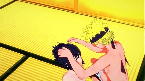 Naruto Yaoi - Naruto x Sasuke Blowjob and Footjob - Sissy crossdress Japanese Asian Manga Anime Game Porn Gay Filem hangat panas