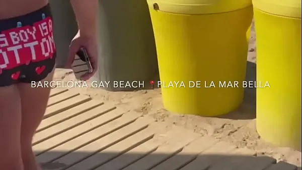 Kuumia Public cruising adventures Barcelona Gay Beach Mar Bella lämpimiä elokuvia