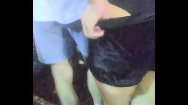 Hot wife walking at party and showing ass in public while husband filming warm Movies