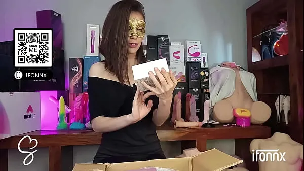 Hot Sarah Sue Unboxing Big Box of Sex Toys from IFONNX warm Movies