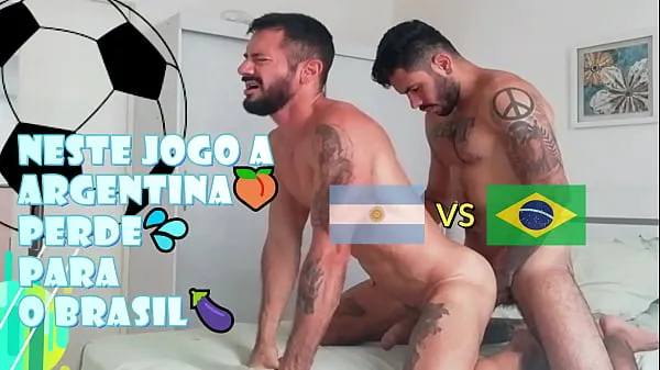 Hot Departure the Argentine fanatic loses to Brazil - He cums in the Ass - With Alex Barcelona & Cassiofarias warm Movies