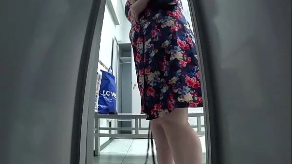 Hot Hidden camera in a cubicle in a public locker room caught a fat mommy with an appetizing booty and saggy tits in her lens. Peeping warm Movies