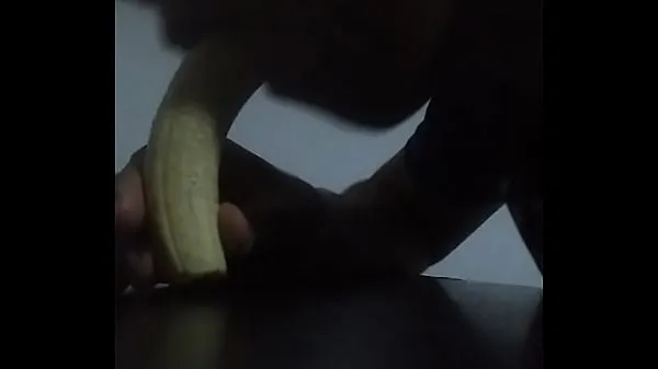 Hot Virgin tries to deepthroat with a banana warm Movies