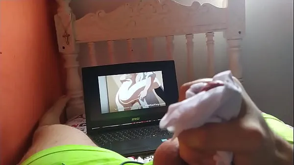 Hete Kaneki masturbates watching hentai warme films