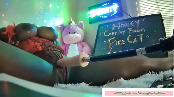 Hot HONEY COSPLAY ROOM - FIRE CAT -- SexMachine Fucks so Good warm Movies