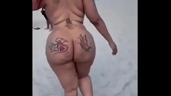 Nóng Black chick with big ass on nude beach Phim ấm áp