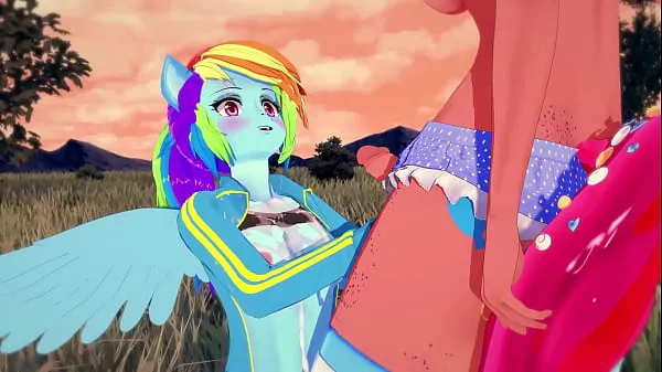 Vroči My Little Pony - Rainbow Dash gets creampied by Pinkie Pie topli filmi