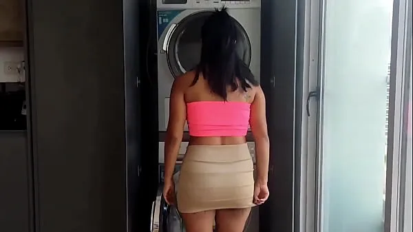 Hot Latina stepmom get stuck in the washer and stepson fuck her warm Movies
