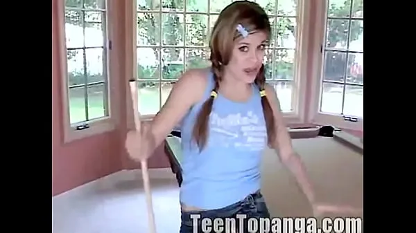 Pool playing solo girl Teen Topanga fingers her pussy Film hangat yang hangat