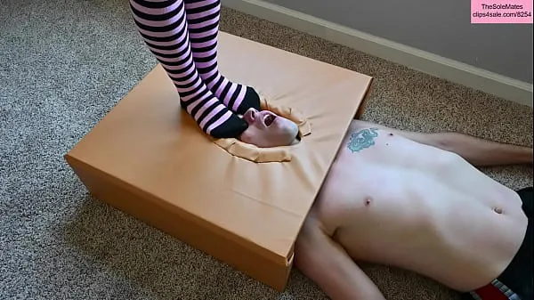 Hot TSM - Dylan tramples my face in a fetish box wearing long socks warm Movies