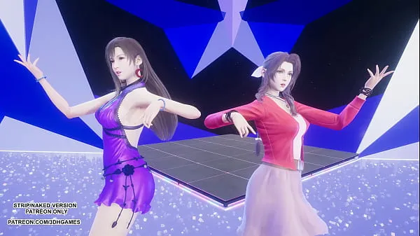 MMD] TAEYEON - INVU Aerith Tifa Lockhart Hot Kpop Dance Final Fantasy Uncensored Hentai Filem hangat panas