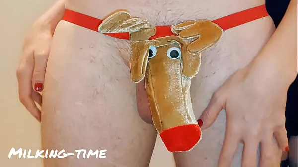 گرم Rudolph Gets His Nose Polished! A Slow Christmas Handjob (Milking-time گرم فلمیں