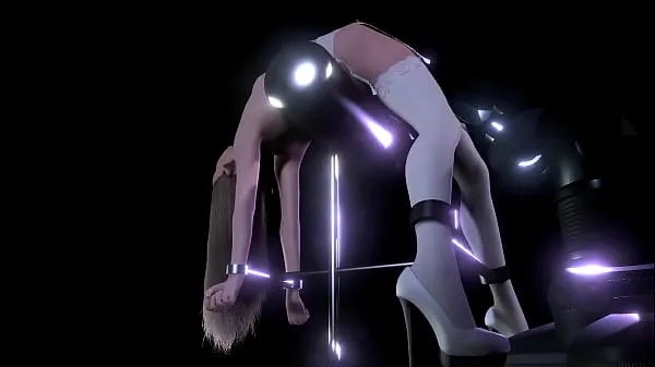 गर्म Blonde Girl on a BDSM Sex machine | 3D Porn गर्म फिल्में