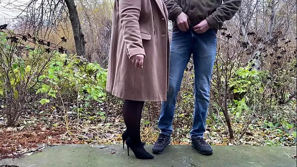 Hot StepMother-in-law in leather skirt and heels holds son-in-law's dick while he pees warm Movies