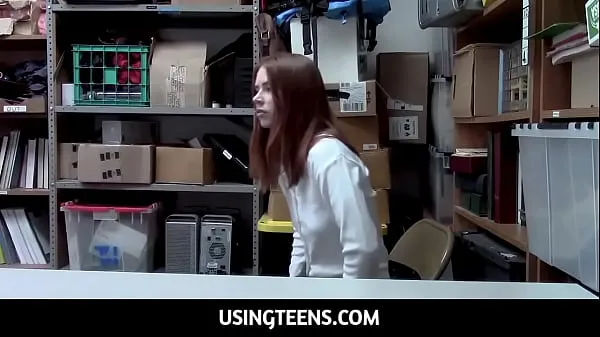 UsingTeens - Petite Redhead Teen Thief Fucked in Doggystyle by Mall Guard Film hangat yang hangat