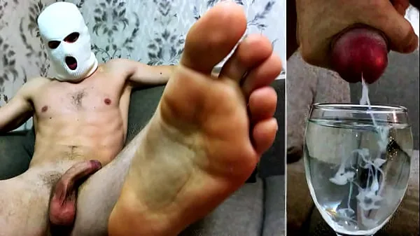 Hot Russian Male DOMINATES and FUCKS You with Dirty Talk! CUMMING for you in a glass of water! Foot Fetish warm Movies