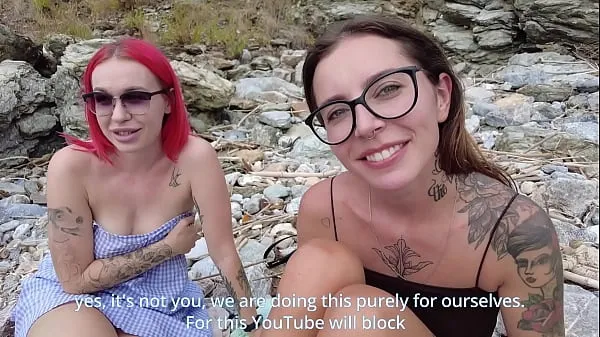 Καυτές Stupid bitches believed that we were Bloggers and gave ourselves right on the beach ζεστές ταινίες