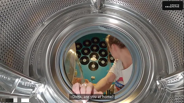 گرم Step Sister Got Stuck Again into Washing Machine Had to Call Rescuers گرم فلمیں