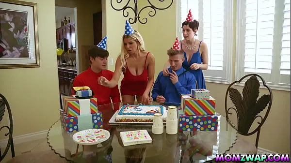 Hot turning 18 is the best that ever happened to oliver faze and tyler cruise as their naughty stepmoms olive glass and brooklyn chase give them a very special present warm Movies