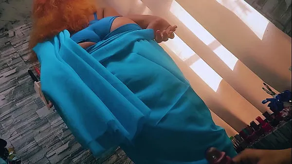 Saree portant une pipe profonde sexy Sheron et une baise de chatte dure Films chauds