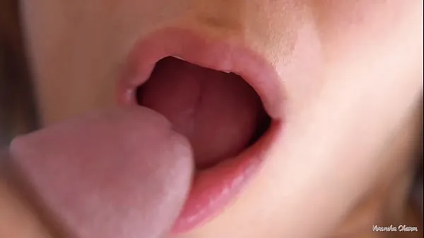 Hot Her Soft Big Lips And Tongue Cause Him Cumshot, Super Closeup Cum In Mouth warm Movies