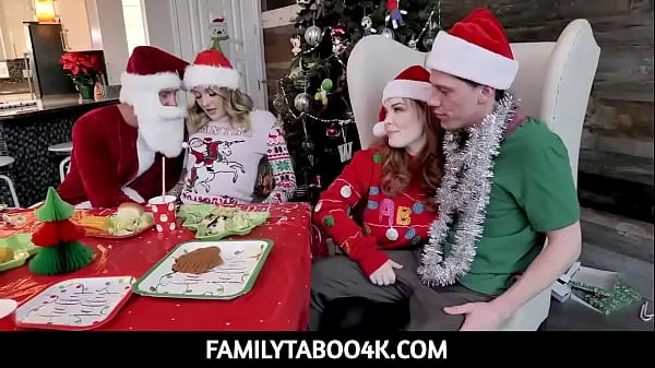 Hot FamilyTaboo4K-Christmas Orgy Teen Stepdaughter Charlotte Sins And MILF Stepmom Summer Hart warm Movies