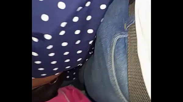 Harassed in the passenger bus van by a girl, brushes her back and arm with my bulge and penis Filem hangat panas