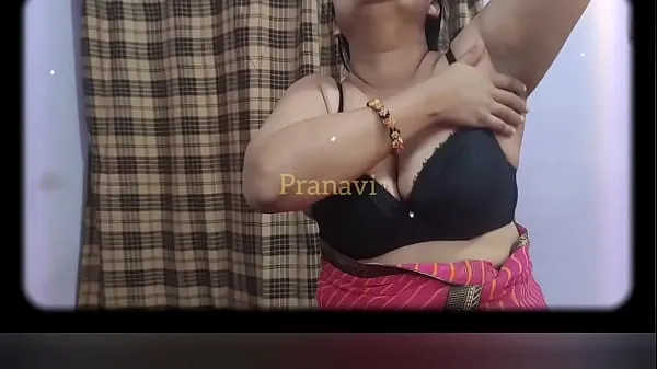 Hot Bhabi talking dirty in Telugu audio and taking cumshot on her saree and getting horny warm Movies