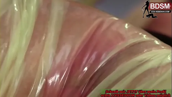 Hot German blonde dominant milf loves fetish sex in plastic warm Movies