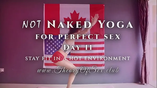 Hot My body got little bit shake from exercises for abs :) Day 11 of not naked yoga warm Movies