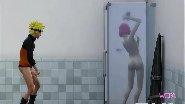 뜨거운 TRAILER] Naruto Uzumaki watches Sakura Haruno taking a shower and she gives it to him in the bathroom 따뜻한 영화