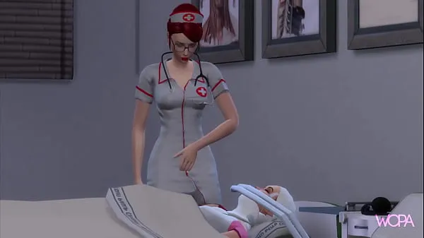 Hotte Doctor kissing patient. lesbian sex in the hospital varme film