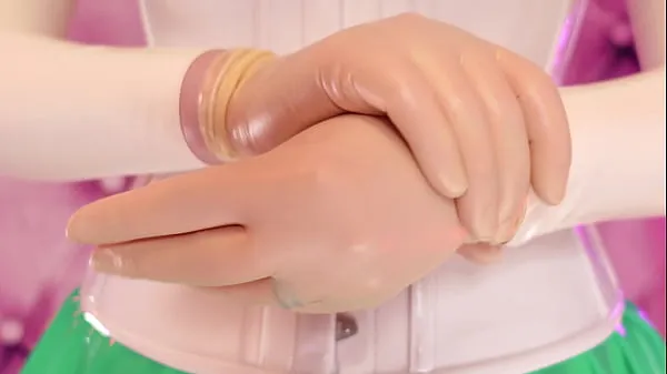 Hot 3 layers of medical gloves: ASMR video (Arya Grander warm Movies