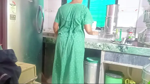 Hete Indian hot wife morning sex with husband in kitchen very hard Hindi audio warme films