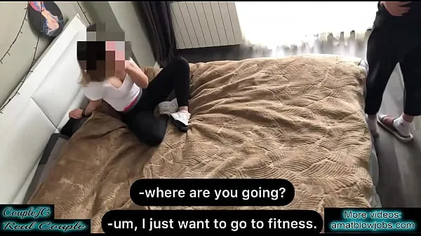 ホットな The wife was going to a fitness and planned to have sex with her trainer 温かい映画