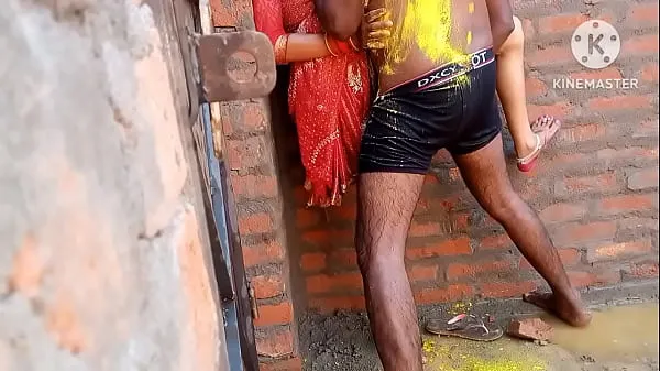 Hot Indian Ragni Bhabhi breaks up with her husband in Holi warm Movies