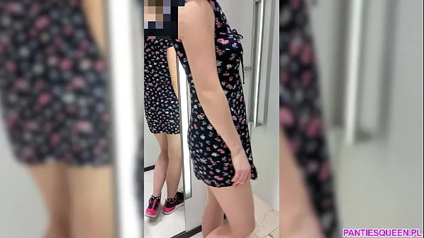 뜨거운 Horny student tries on clothes in public shop totally naked with anal plug inside her asshole 따뜻한 영화