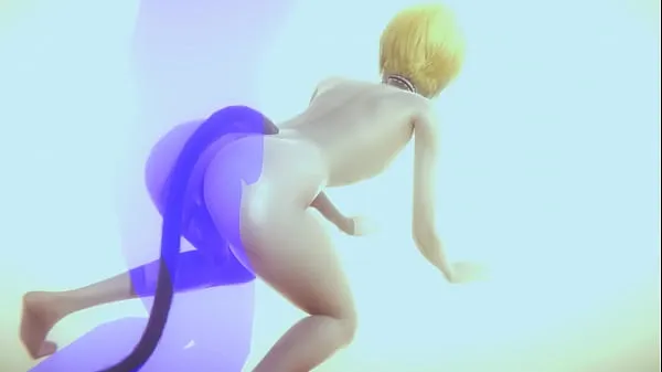 أفلام ساخنة Yaoi Femboy - Sexy blonde catboy having sex - Japanese Asian Manga Anime Film Game Porn دافئة