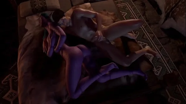 Hot Hot Purple Elf Scoop her ass in a cabin in Northern Skyrim | 3D Porn warm Movies