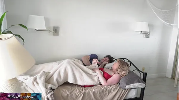 Hot Stepmom shares a single hotel room bed with stepson warm Movies